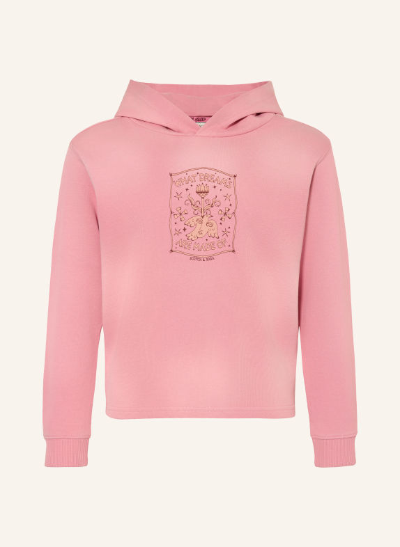 SCOTCH & SODA Sweat à capuche ROSE / MARRON CLAIR / MARRON