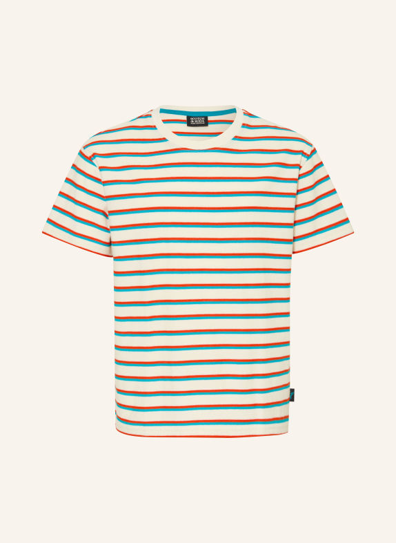 SCOTCH & SODA T-shirt CRÈME / ROUGE / TURQUOISE