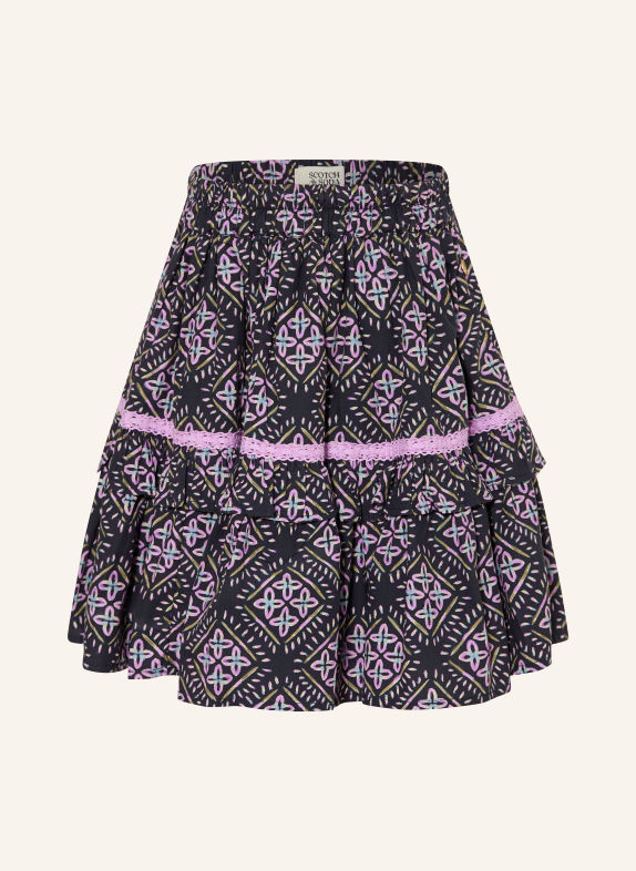 SCOTCH & SODA Jupe BLEU FONCÉ / LILAS CLAIR / BLEU CLAIR