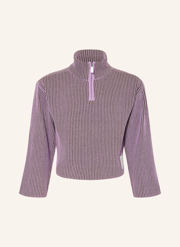 SCOTCH & SODA Pull à col roulé à manches 3/4 LILAS CLAIR / OLIVE