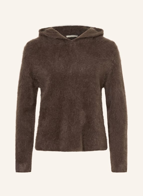 lilienfels Sweat à capuche en cachemire MARRON FONCÉ