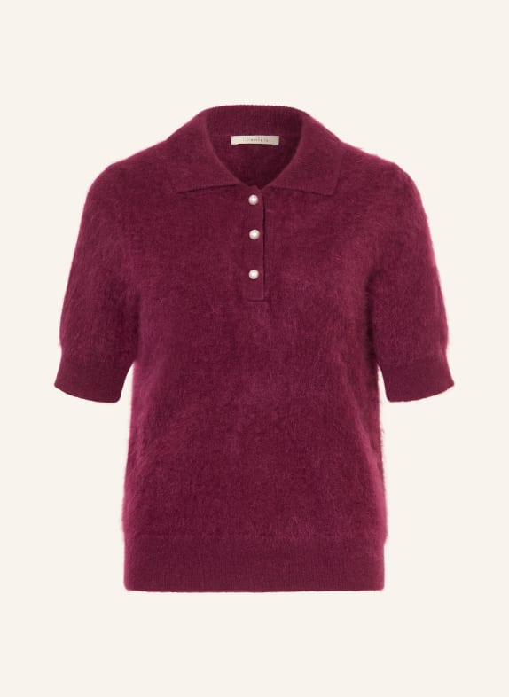 lilienfels Cashmere knit polo shirt DARK RED