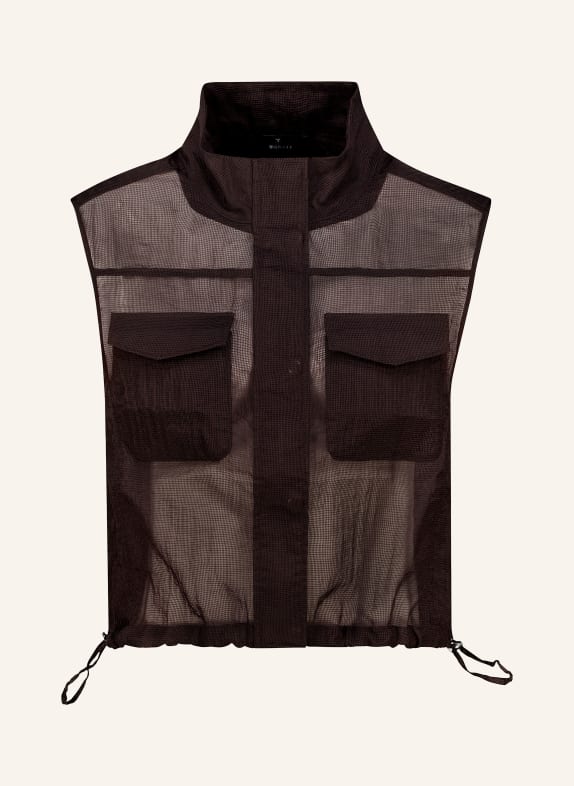 monari Gilet en maille MARRON FONCÉ