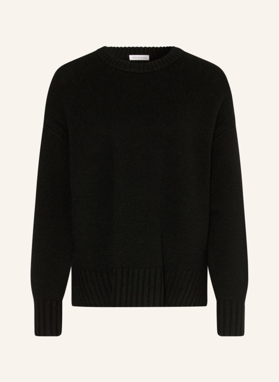 MRS & HUGS Oversized sweater with cashmere BLACK