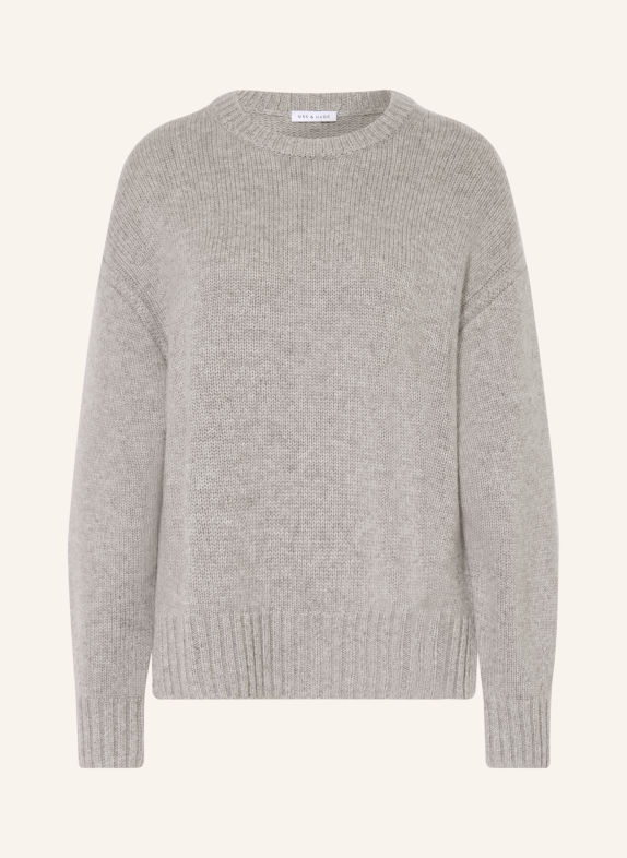 MRS & HUGS Oversized sweater with cashmere LIGHT GRAY