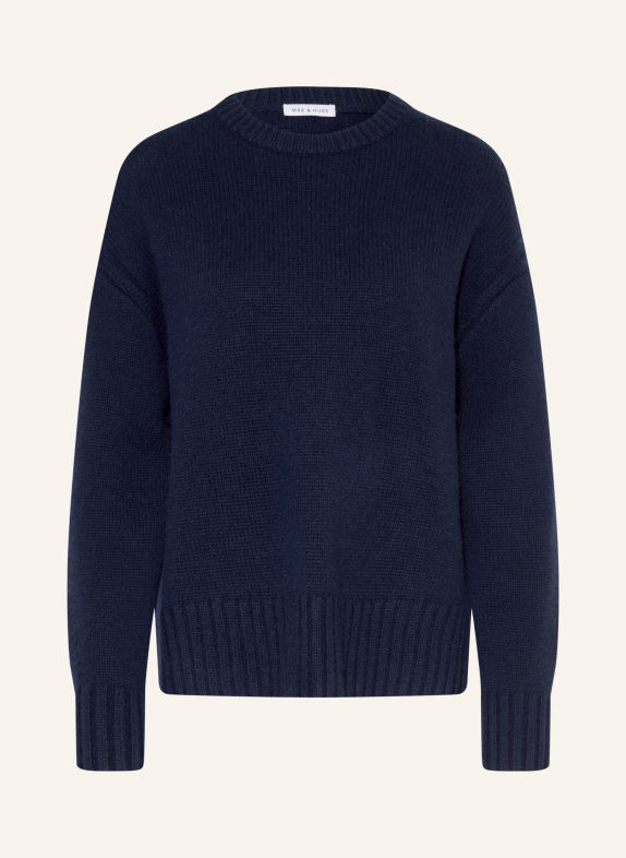MRS & HUGS Oversized sweater with cashmere DARK BLUE