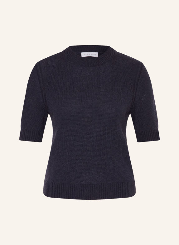 MRS & HUGS Strickshirt aus Cashmere DUNKELBLAU