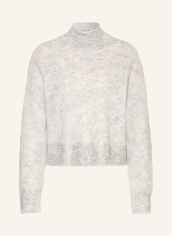 MRS & HUGS Sweater with mohair GRAY / ECRU