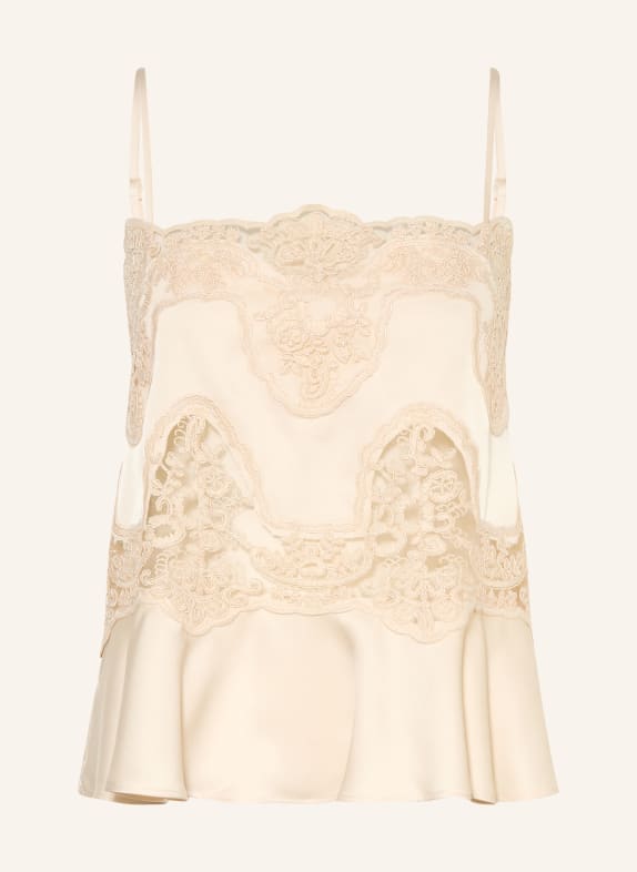MRS & HUGS Blouse top with lace CREAM