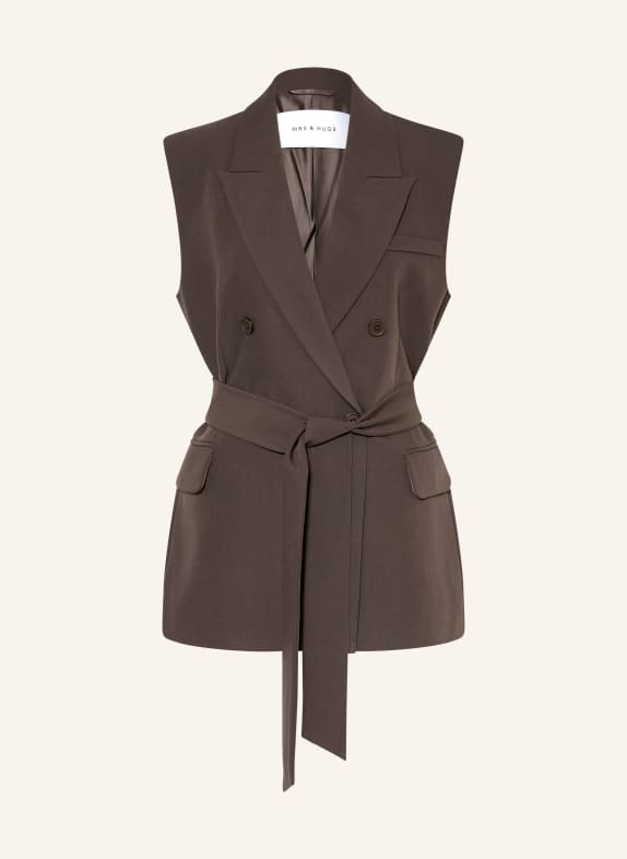 MRS & HUGS Blazer-vest MARRON FONCÉ