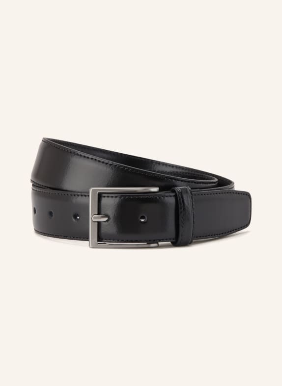 STROKESMAN'S Leather belts BLACK / SILVER