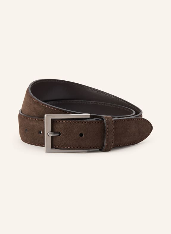STROKESMAN'S Leather belts DARK BROWN