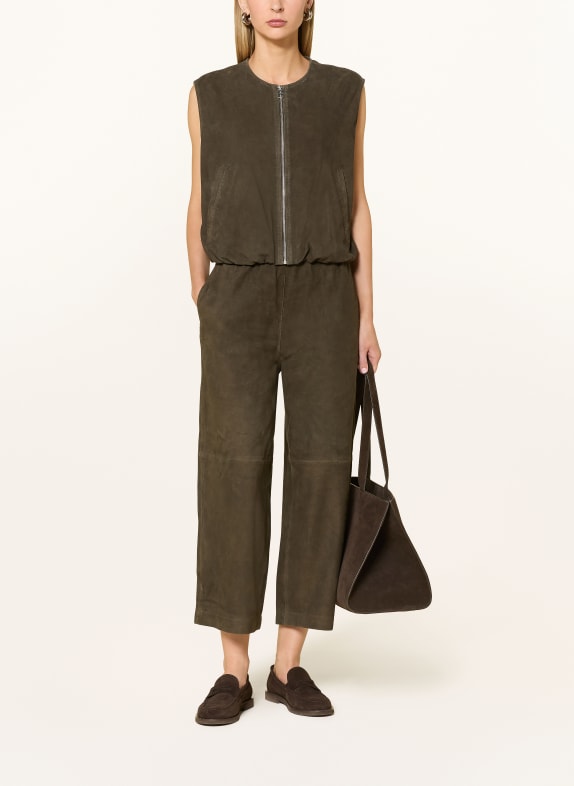 Marc O'Polo 7/8-broek van leer KAKI
