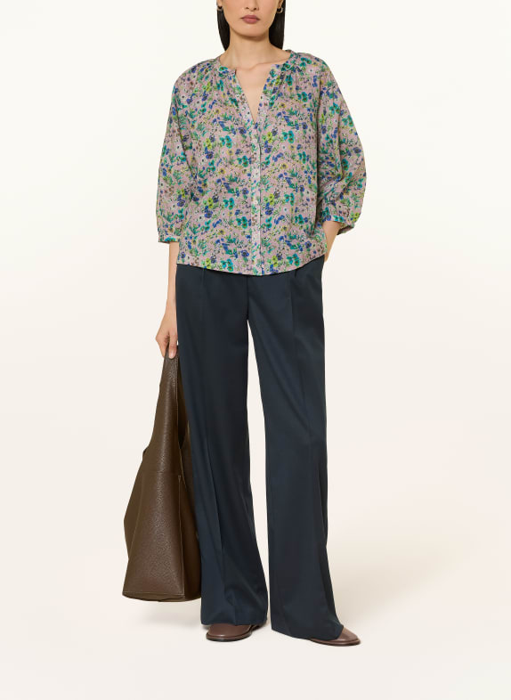 Marc O'Polo Bluse mit 3/4-Arm ALTROSA / GRÜN / DUNKELBLAU