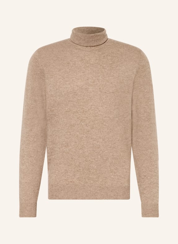 STROKESMAN'S Cashmere turtleneck sweater BEIGE