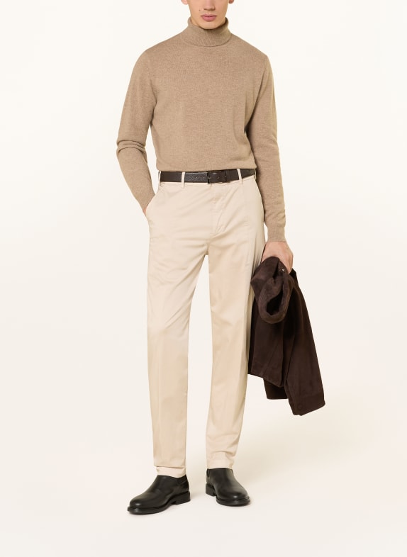 STROKESMAN'S Trui met col van kasjmier BEIGE