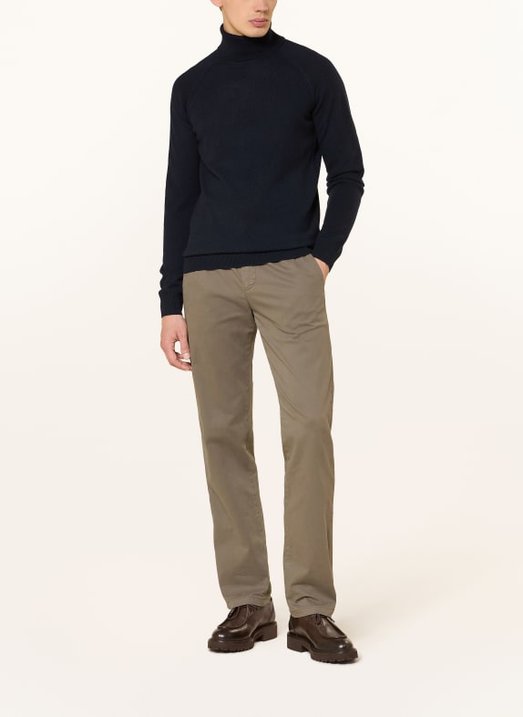 STROKESMAN'S Trui met col van kasjmier DONKERBLAUW