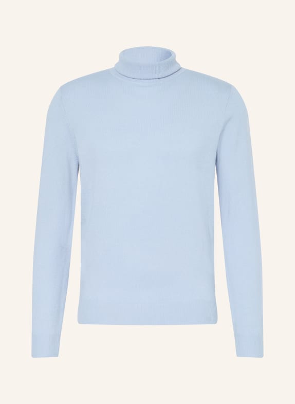 STROKESMAN'S Cashmere turtleneck sweater LIGHT BLUE