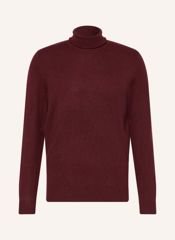 STROKESMAN'S Cashmere turtleneck sweater DARK RED
