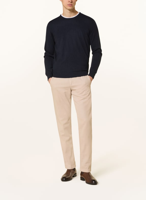 STROKESMAN'S Kasjmiertrui DONKERBLAUW