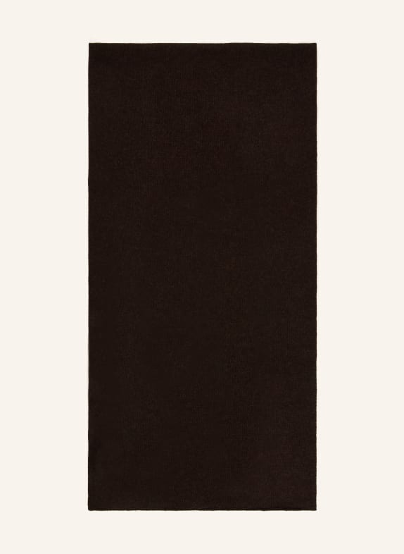 STROKESMAN'S Cashmere scarf DARK BROWN