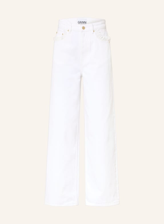 GANNI Blugi cu croi larg LARI 151 BRIGHT WHITE