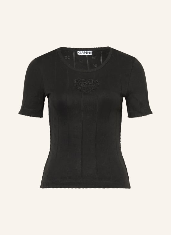GANNI Knit shirt BLACK