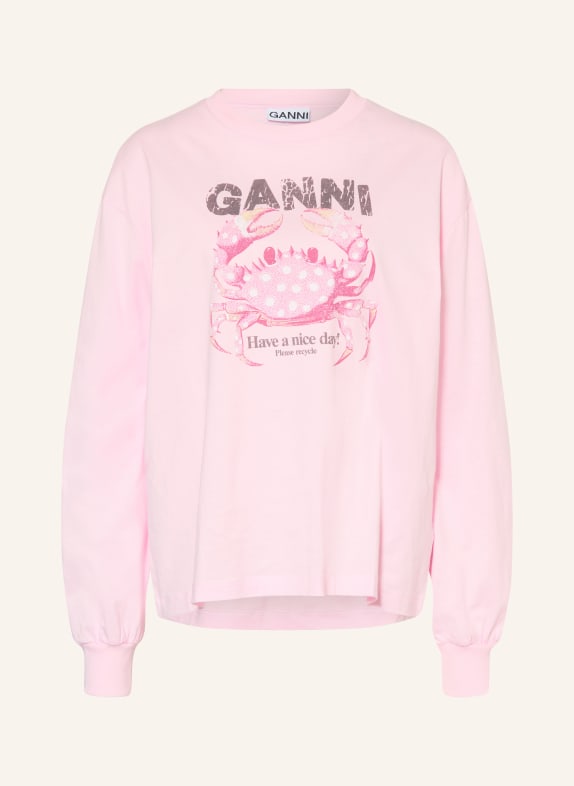 GANNI Long-sleeve LIGHT PINK / DARK GRAY / PINK