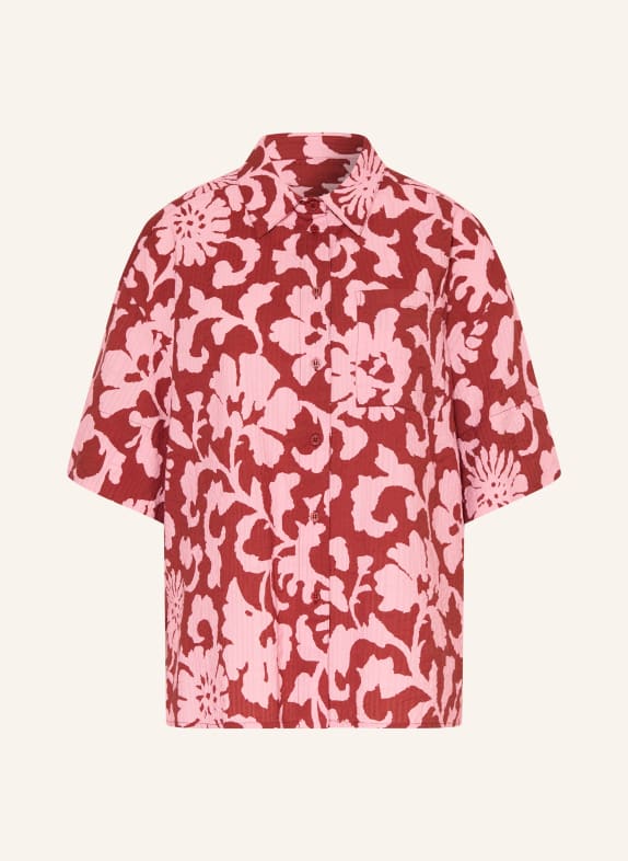 ESSENTIEL ANTWERP Oversized overhemdblouse JOMMY ROZE / DONKERROOD