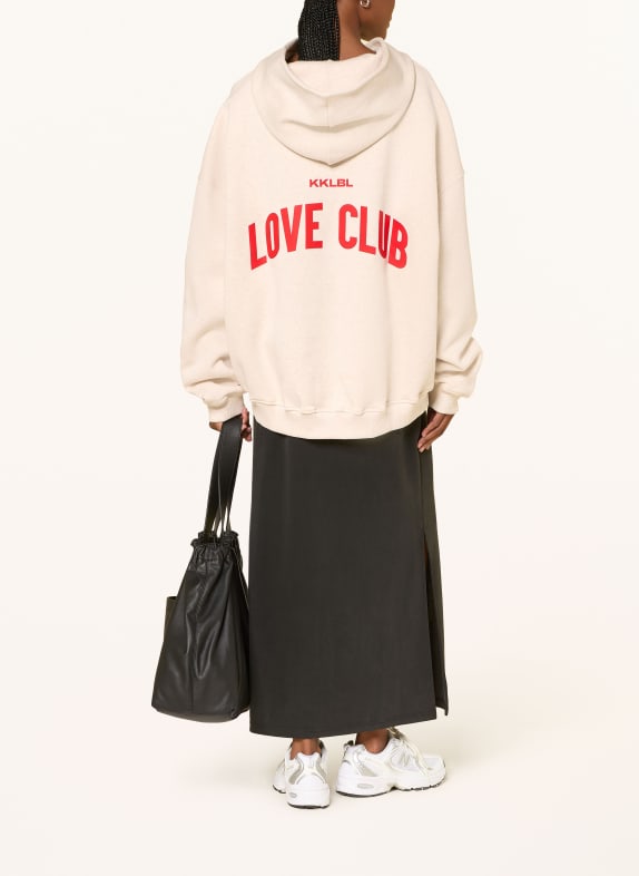 KARO KAUER Oversized hoodie BEIGE / ROOD