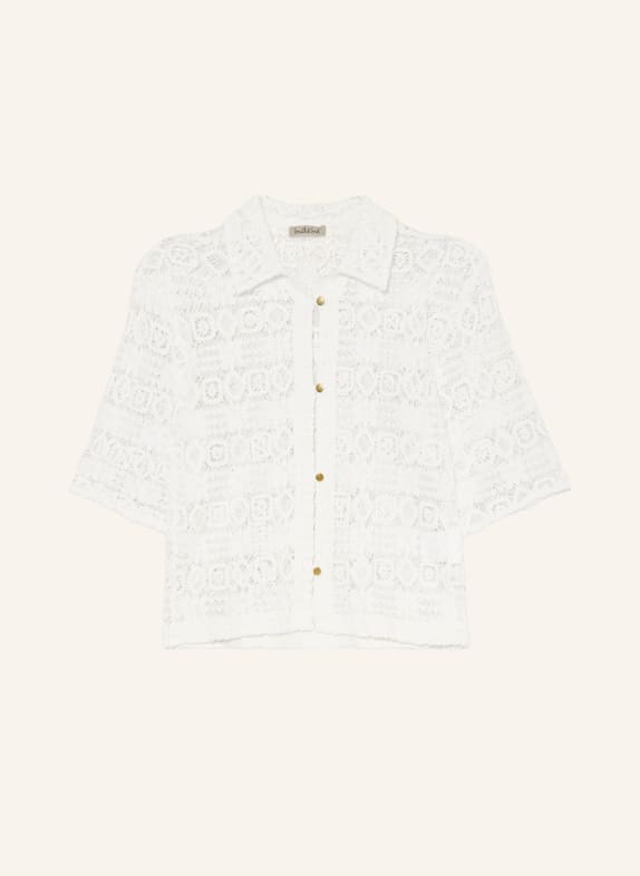 Smith & Soul Cropped-Hemdbluse aus Spitze WEISS