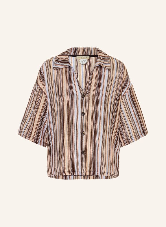 Smith & Soul Strickbluse DUNKELBRAUN / LACHS / HELLBLAU