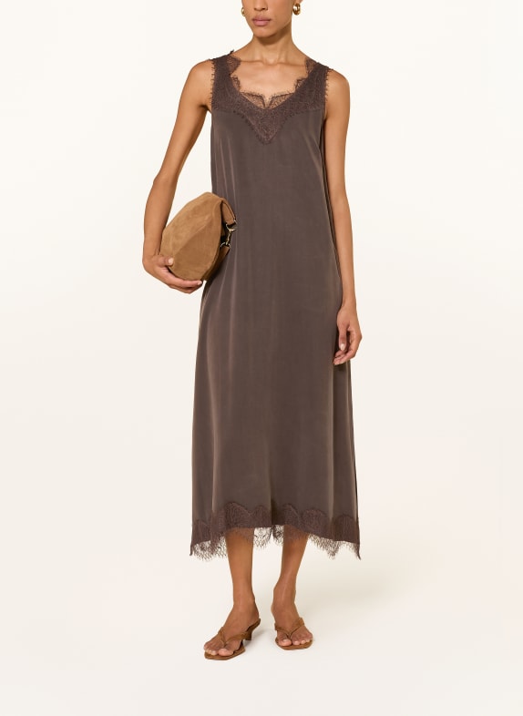 Smith & Soul Jurk met kant MARRON FONCÉ