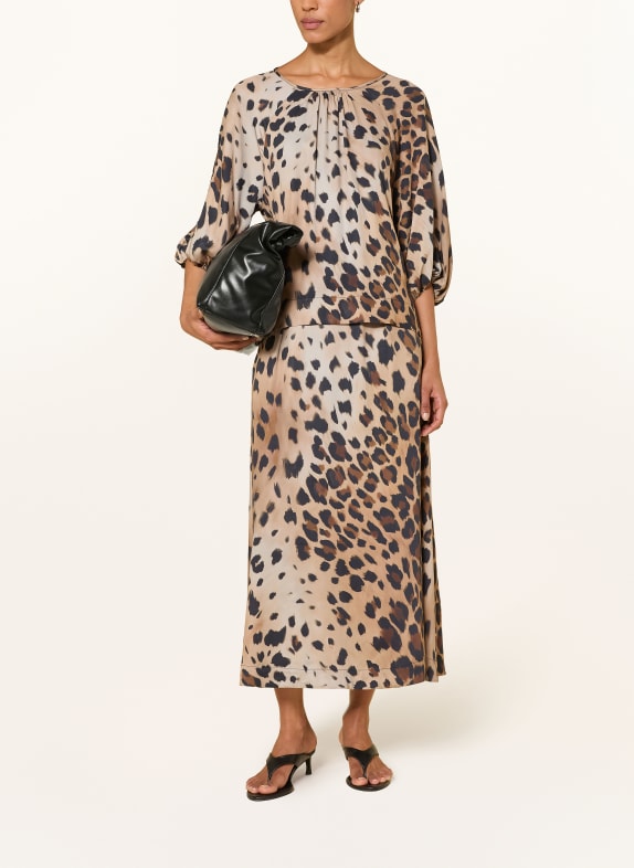 Smith & Soul Blouse met 3/4-mouwen LICHTBRUIN / BRUIN / ZWART