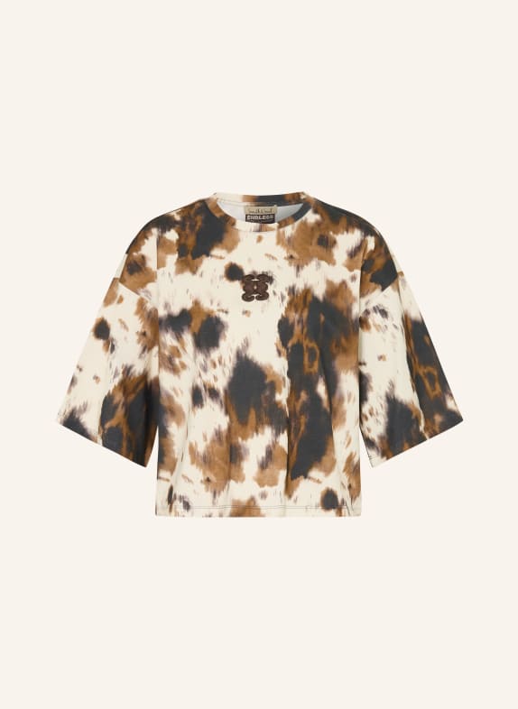 Smith & Soul BOXY T-shirt CREAM / BROWN / BLACK