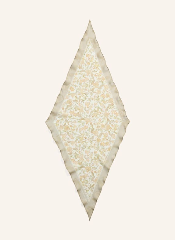 LAUREN RALPH LAUREN Silk scarf KHAKI / CREAM / LIGHT ORANGE