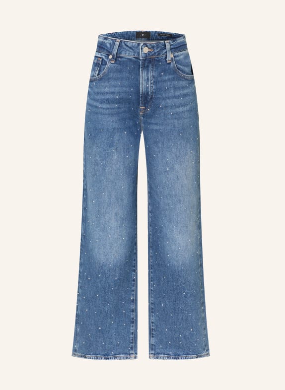 7 for all mankind Straight Jeans STOVEPIPE mit Schmucksteinen 3NK BLUE SHINE