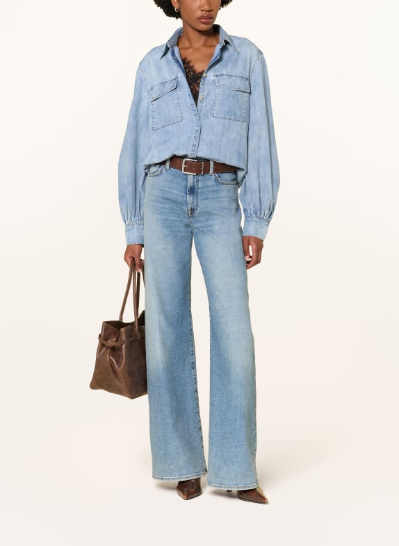 7 for all mankind Chambray-blouse LICHTBLAUW