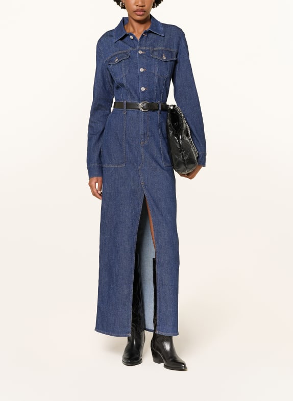 7 for all mankind Robe en jean UTILITY MAXI DRESS BLEU FONCÉ