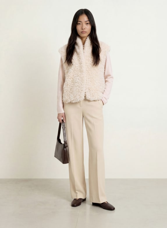 RINO & PELLE Gilet en fausse fourrure FREYA ÉCRU