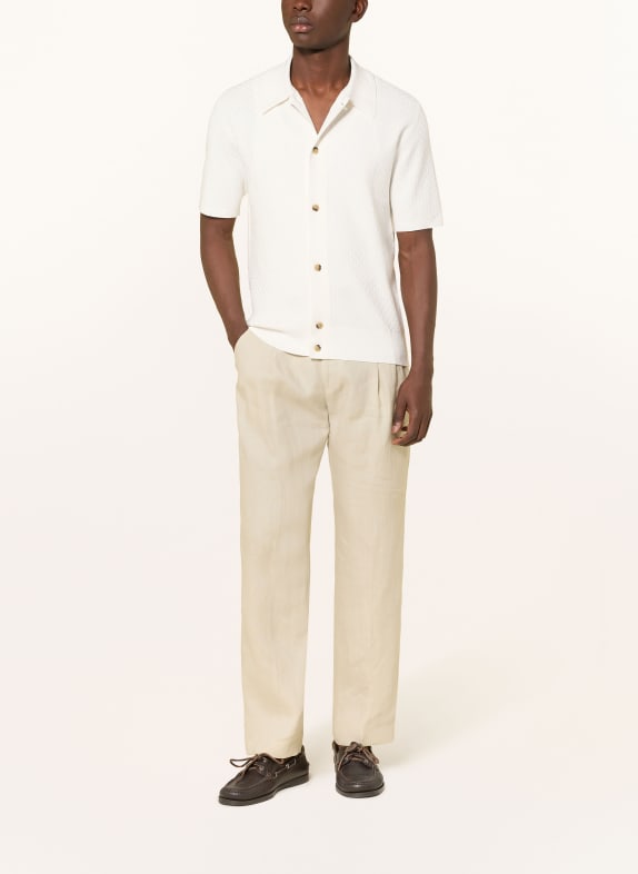 TIGER OF SWEDEN Gebreid overhemd ARAAWEN Slim Fit ECRU