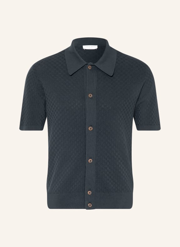 TIGER OF SWEDEN Pletená košile ARAAWEN Slim Fit ČERNÁ