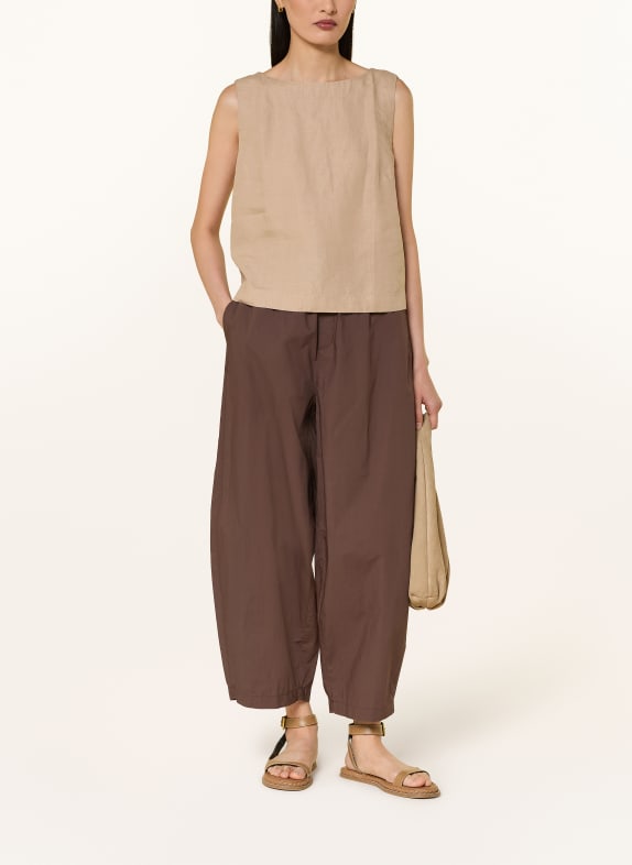 Marc O'Polo Linnedtop BEIGE