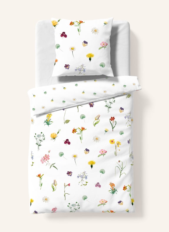 fleuresse Bettwäsche BED ART S zum Wenden WEISS / GELB / GRÜN