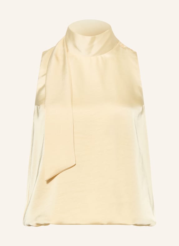 NEO NOIR VEDA satin top with tie detail LIGHT YELLOW