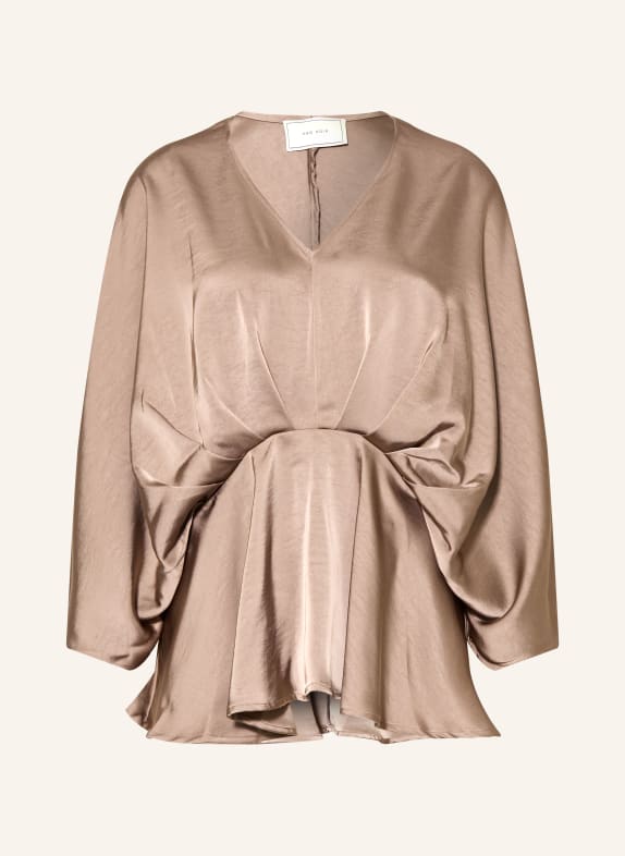 NEO NOIR Blusenshirt RIVINA aus Satin BRAUN