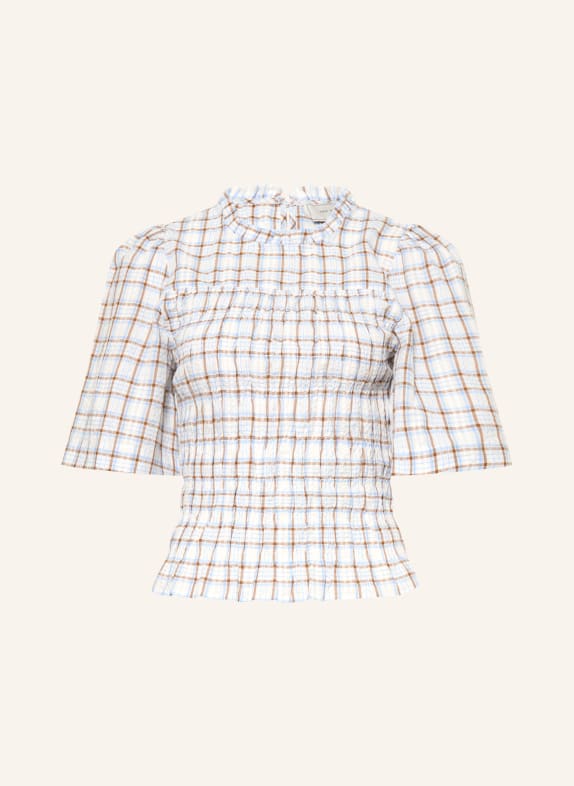 NEO NOIR Blusenshirt POSSINI WEISS / CAMEL / HELLBLAU