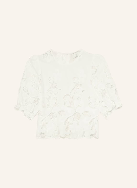 NEO NOIR Blusenshirt FIA aus Lochspitze WEISS