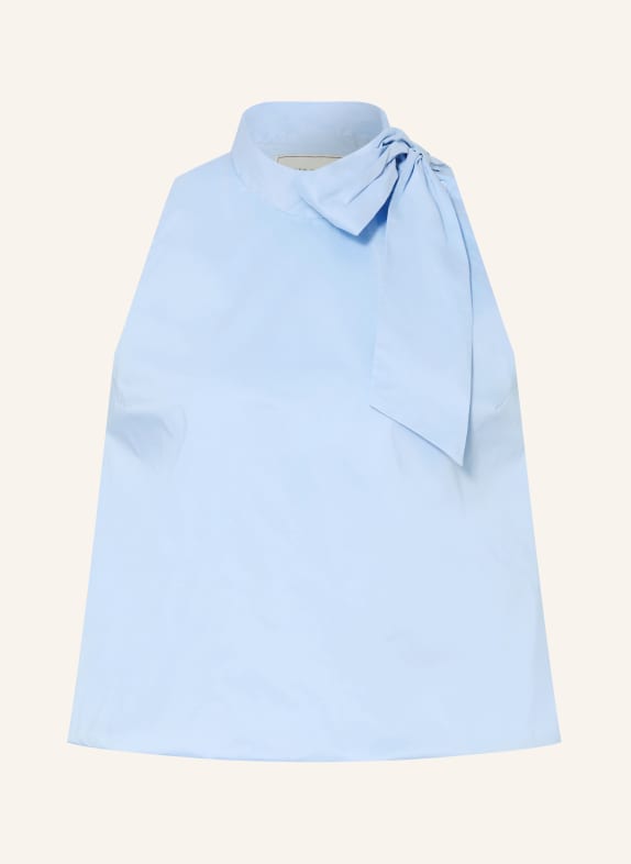 NEO NOIR VEDA blouse top with bow LIGHT BLUE