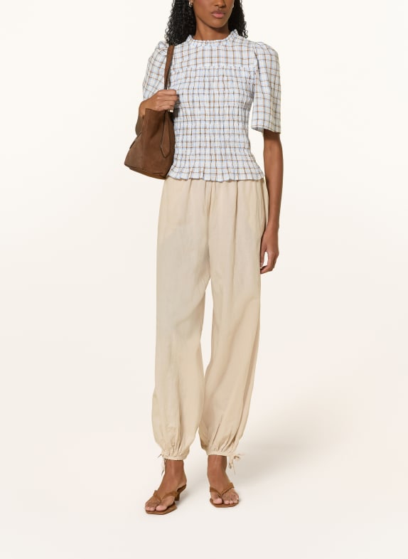 NEO NOIR Broek ROXANE met linnen BEIGE
